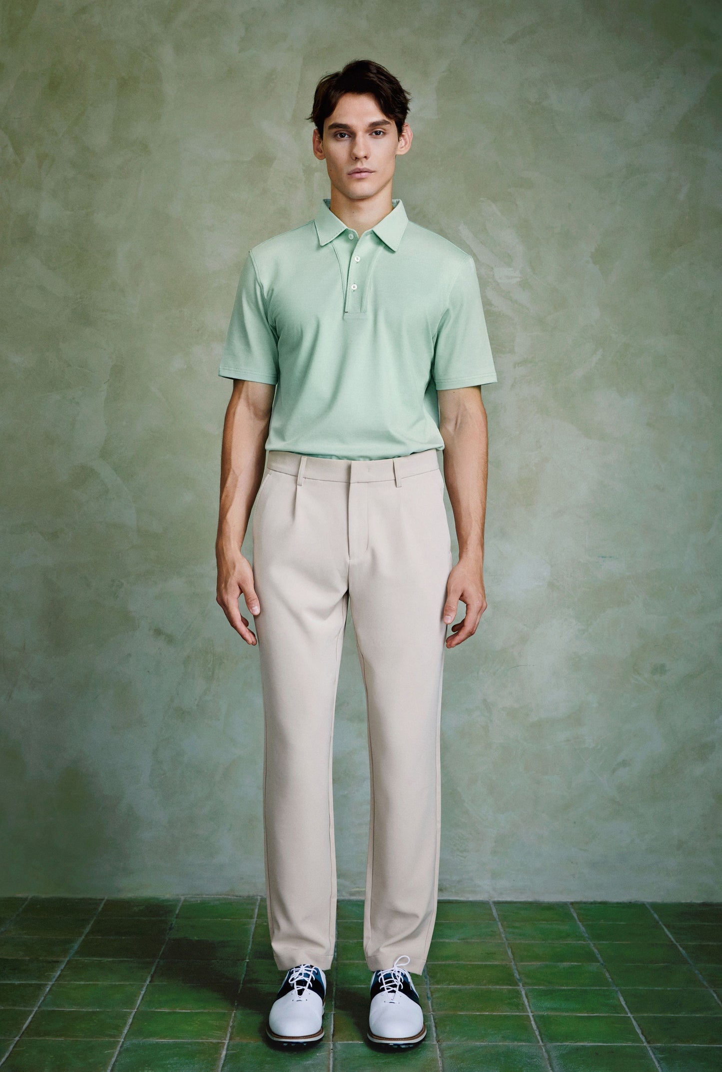 MEN’S BUTTON UP POLO (Mint Green)