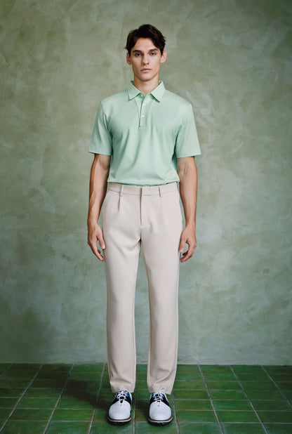 MEN’S BUTTON UP POLO (Mint Green)