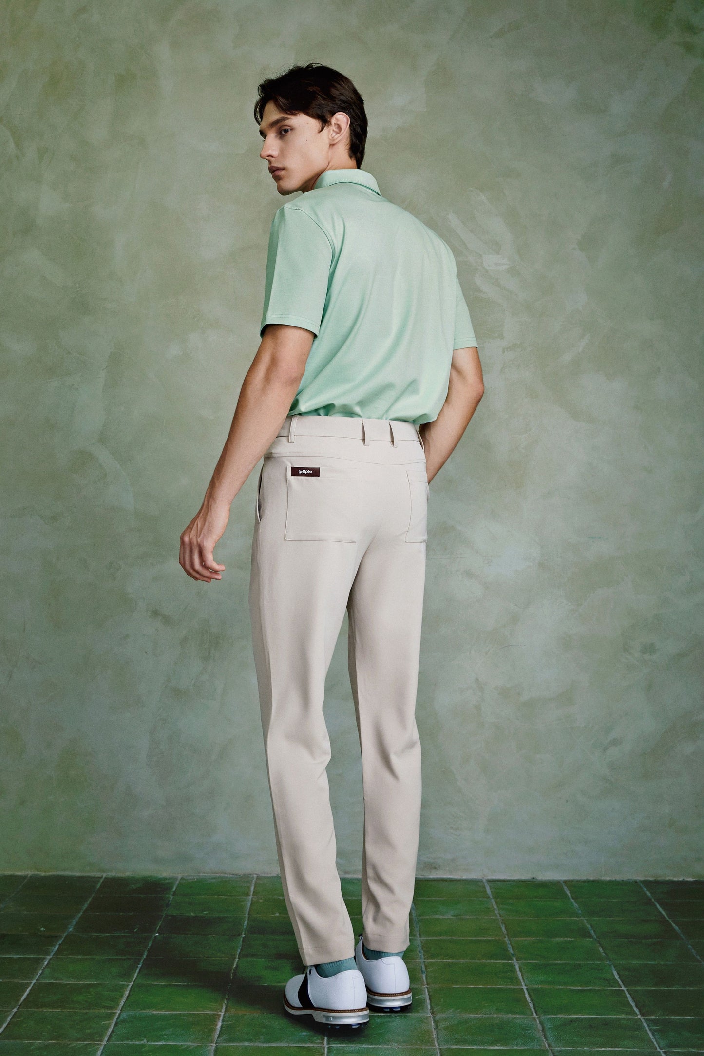 MEN’S BUTTON UP POLO (Mint Green)